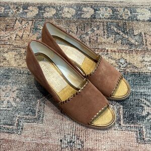 Jack Rogers, brown suede wedge. Size 9. Only wore a couple of times.